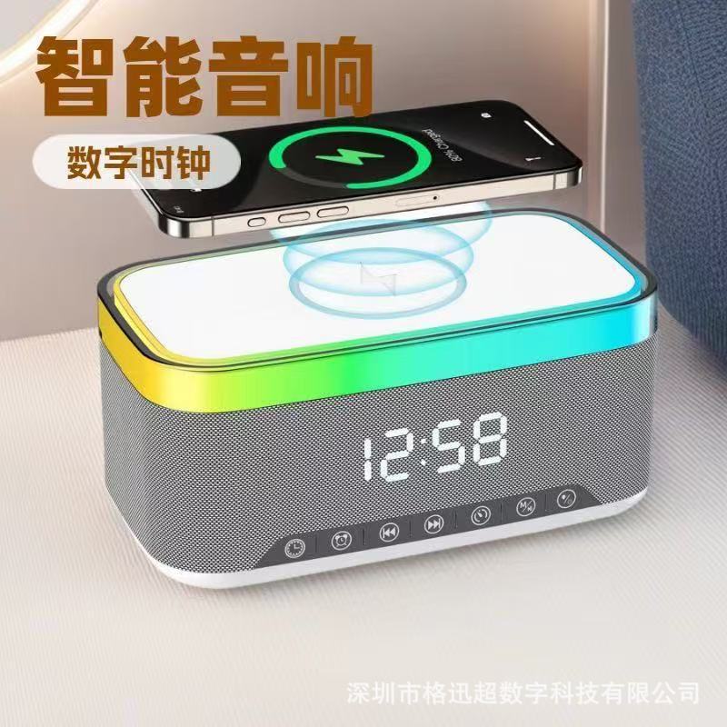 Nuevo transfronterizo A911 inteligente inalámbrico cargado altavoz Bluetooth pantalla reloj despertador de alta potencia luz de atmósfera sonido
