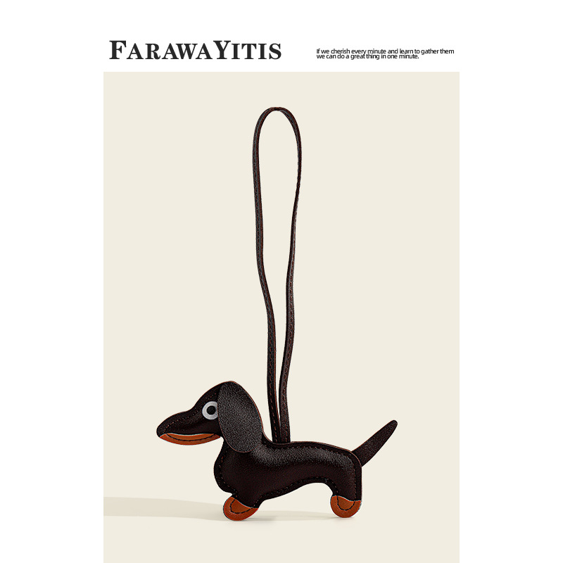 Cute And Dachshund Puppy Bag Pendant For Women Doll High-end Keychain Annual Ugly Stuff Backpack Decoration_voghion.com