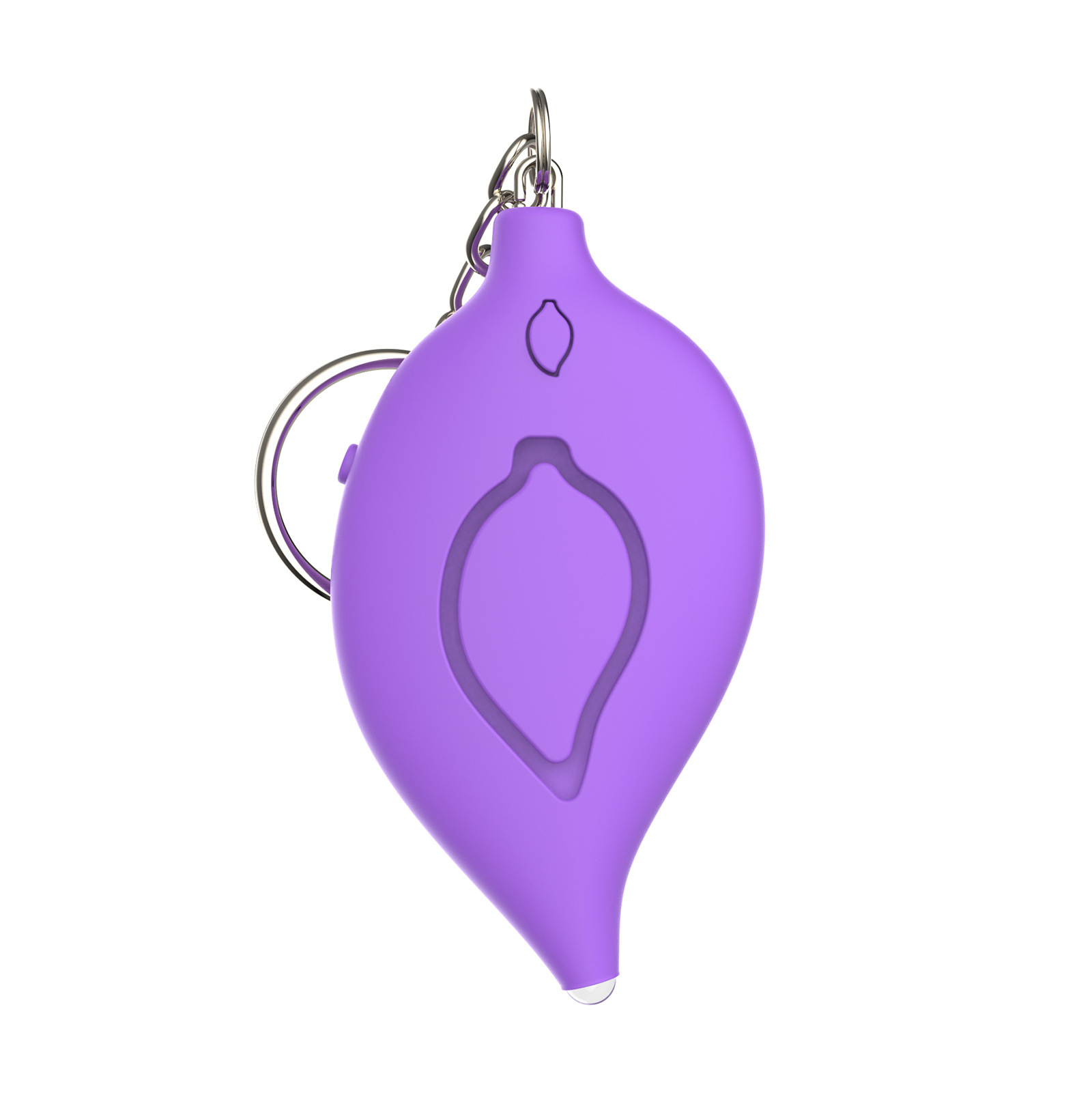 Alarma Personal Antilobo Forma de Hoja, Luz LED, 130 dB, para Autodefensa