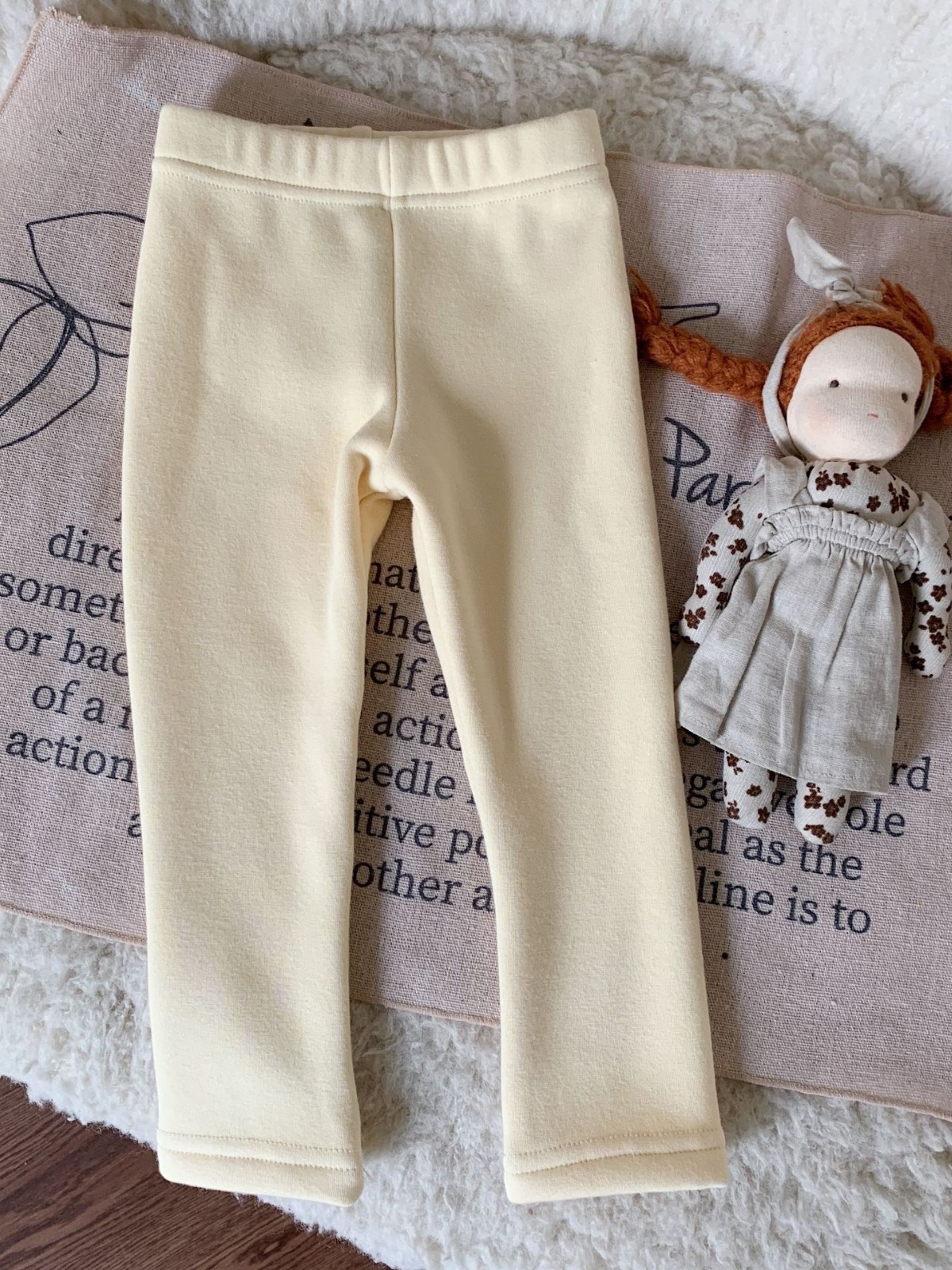 Polainas forradas de vellón para niños 2023 Otoño e Invierno Nuevos pantalones de bebé para niñas pantalones largos cálidos engrosados para Bebés Ropa para niños pantalones para niños