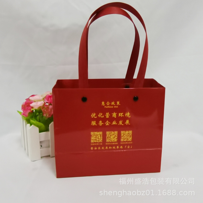 工厂直销 广告手提袋 礼品纸袋 包装袋印刷logo现货服装纸袋印刷