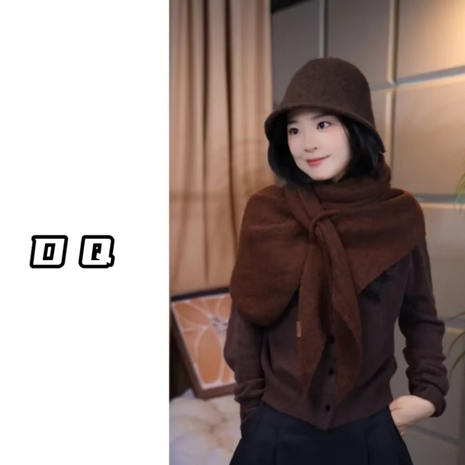 2025新款围巾女春夏季百搭三角巾护颈保暖围巾纯色百搭围脖披肩