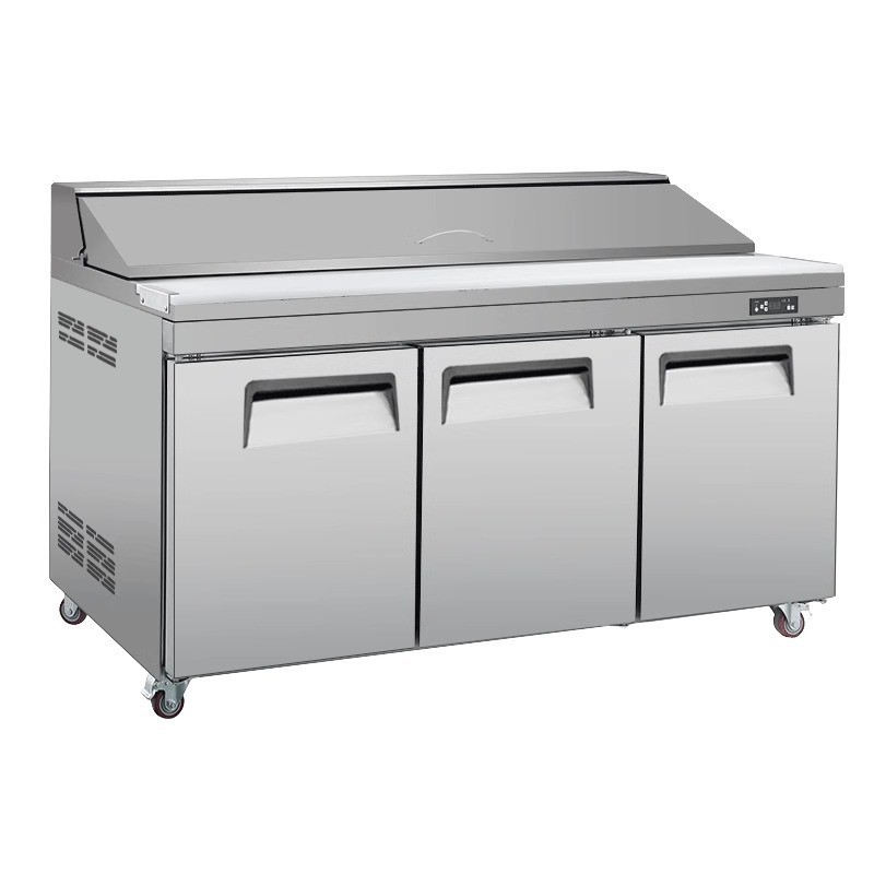 [Customizable] Salad Cabinet Pizza Workbench Air-Cooled Refrigerated Cabinet Western Kitchen Hotel Kitchen Equipment Factory