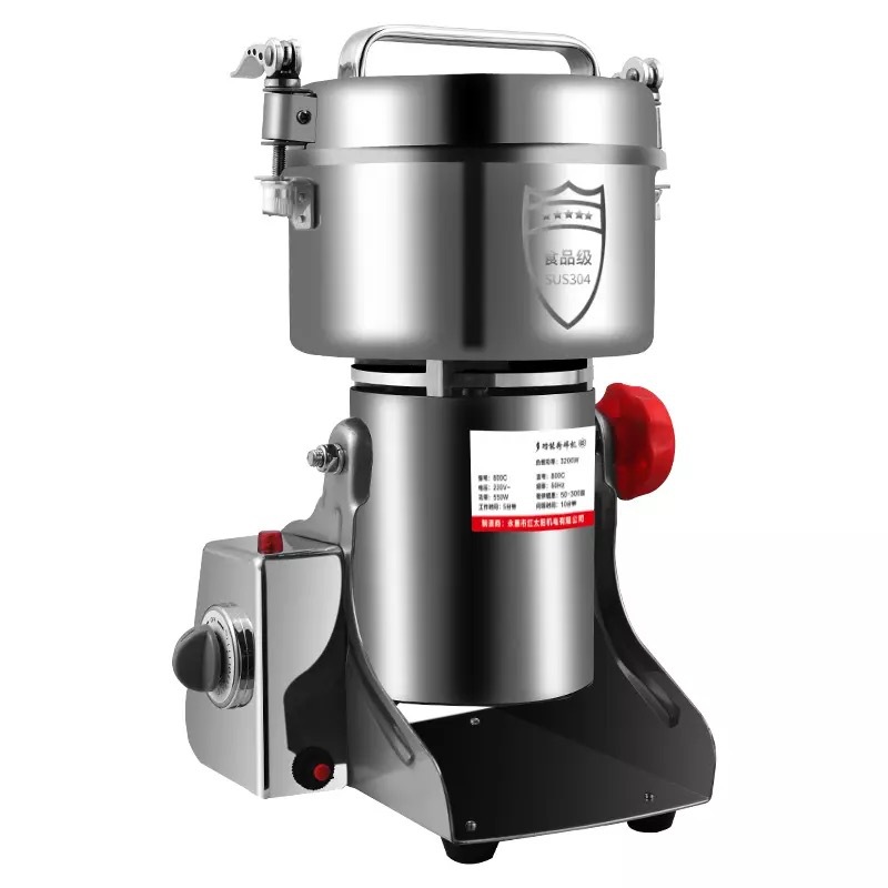 中药材粉碎机家用小型电动小钢磨磨粉机器五谷超细三七研磨打粉机