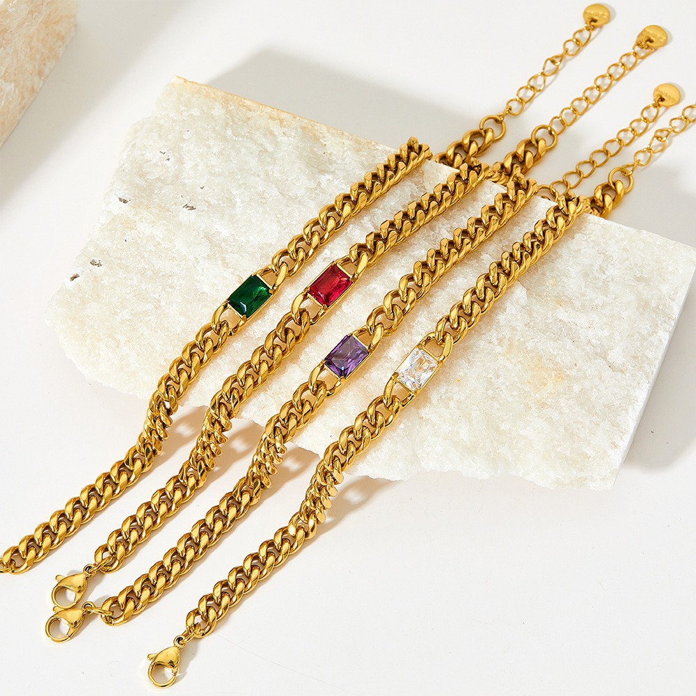 Fashion Style PVD Coated Real Gold Plated 16K Gold White Gold Plated Gold Plating Geometric 304 Stainless Steel Fashion Waterproof Non Tarnish Bracelets Earrings Necklace
