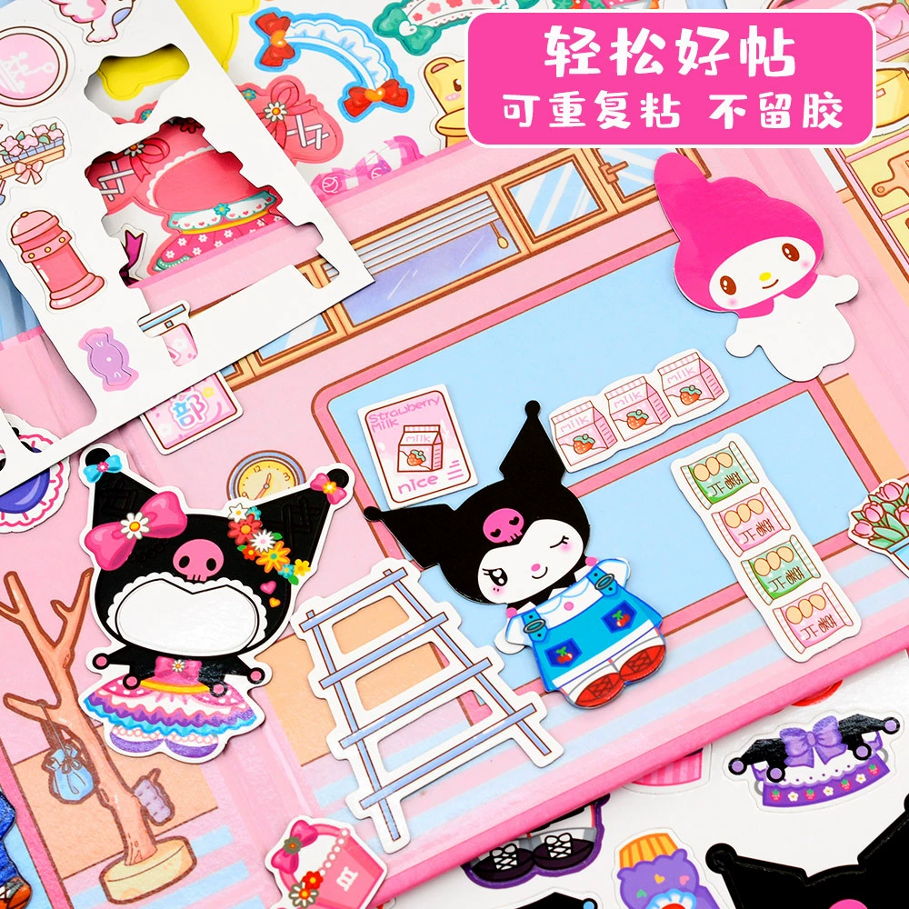 Sanrio, детский магнит на холодильник, наклейки, новая коллекция, не требует вырезания