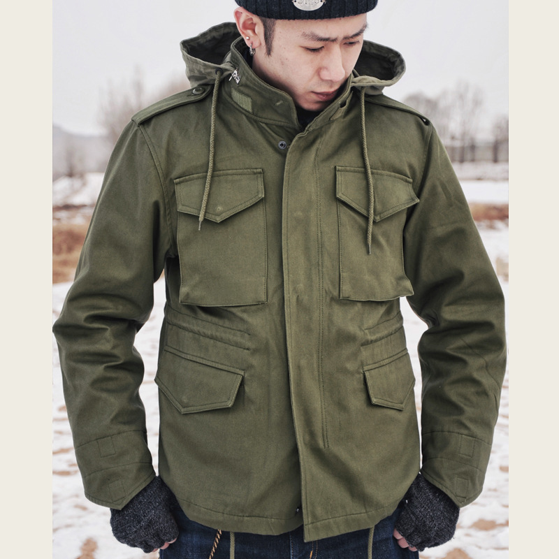 GDDQSDC American Retro M65 Jacket 1971 Aluminum Pull Military OG107 Outdoor Tactical Coat Coat