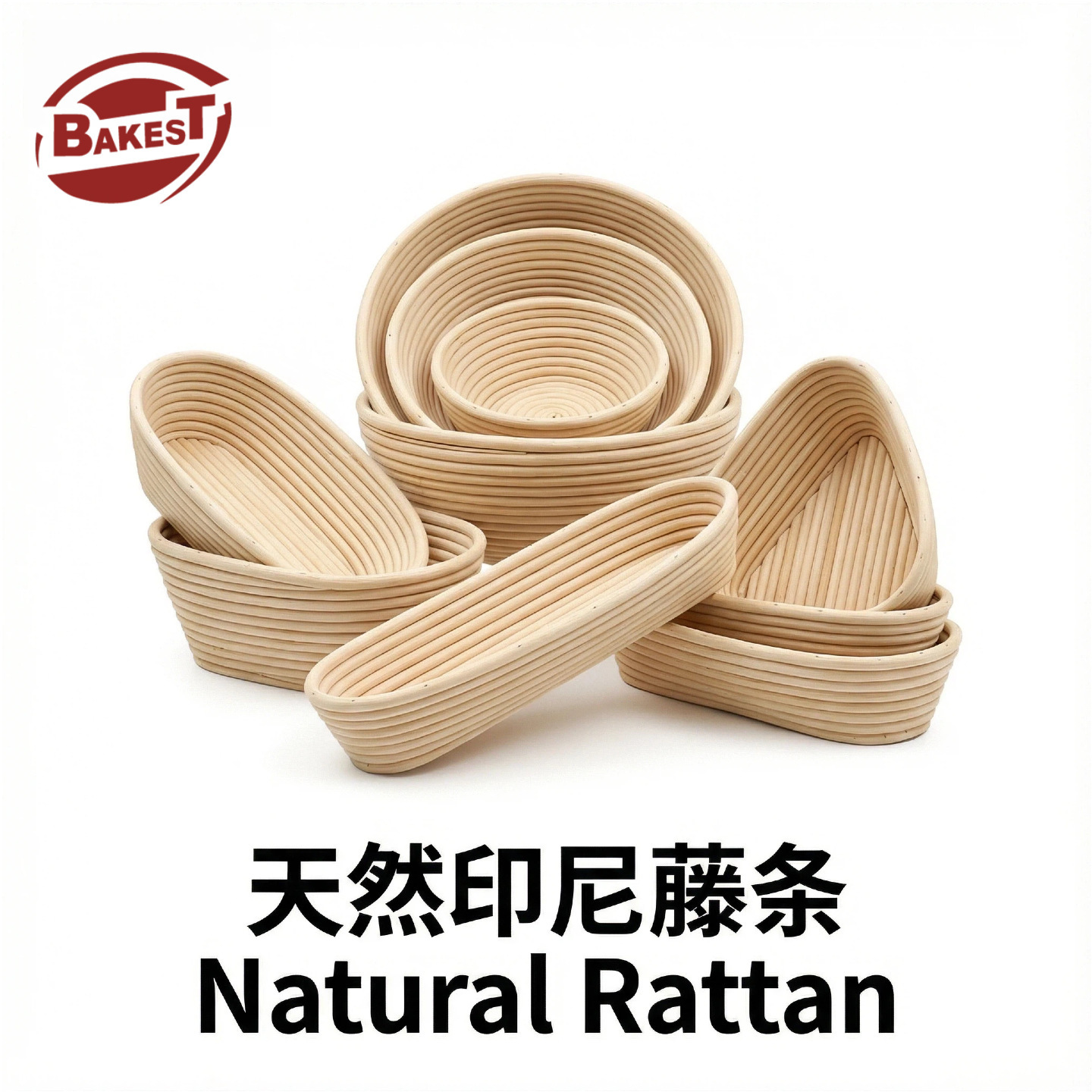 Amazon ebay nueva cesta de fermentación de caña caliente indonesia pan europeo pasta de fermentación tazón pan agrio cesta de fermentación