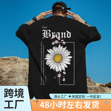 New Men's T-Shirt Ko3d Flower Pattern Casual T-Shir Fashion