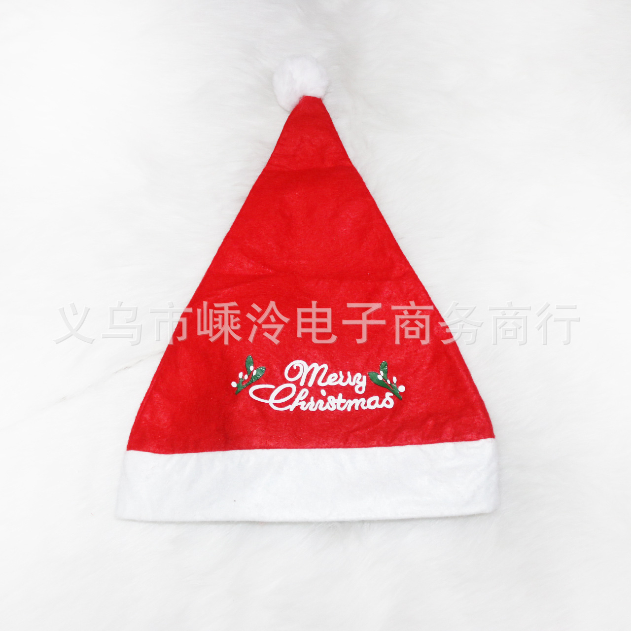 跨境圣诞帽 普通无纺布贴纸成人儿童帽 圣诞节日派对圣诞树装饰品