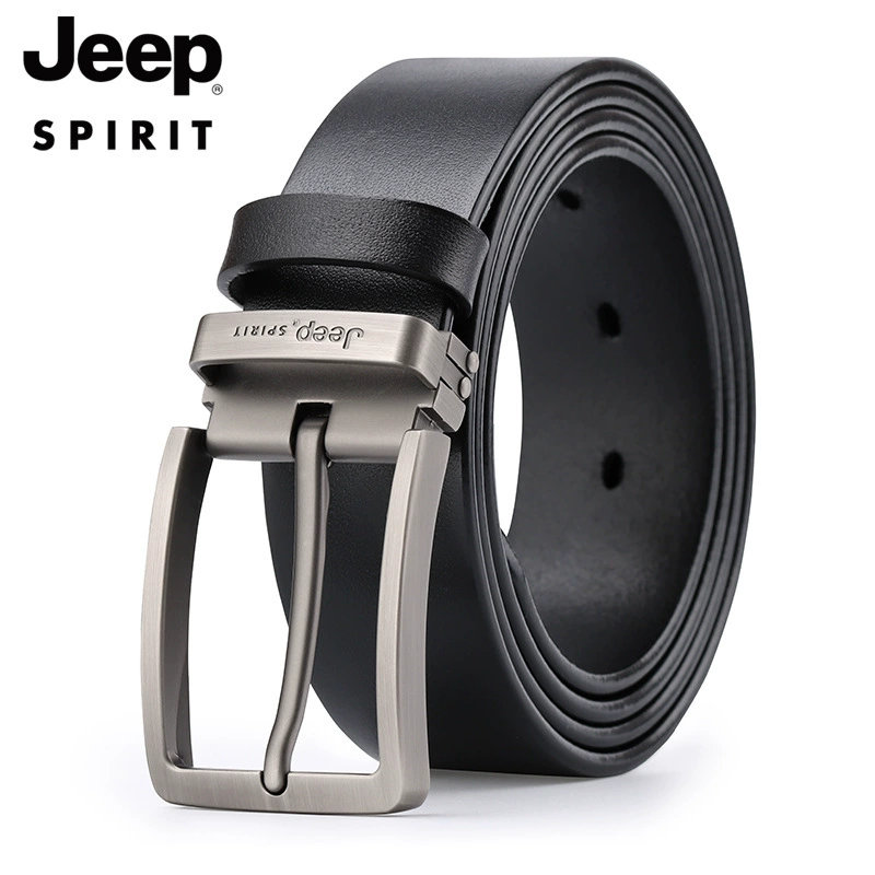 Первый слой кожаный ремень с пряжкой из коровьей кожи JEEPSPIRIT, мужской бизнес-кауал ремень OM18CD996BT0434