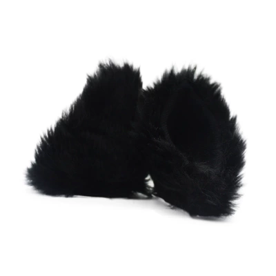 Helmet Decoration Plush Helmet – Motosiklet dəbilqələri - black-black