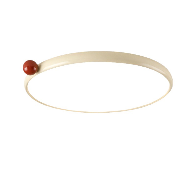 Lámpara de techo de viento de crema de espectro completo ultra delgada protector de ojos silencioso simple estilo francés dormitorio infantil decoración de iluminación de montaña