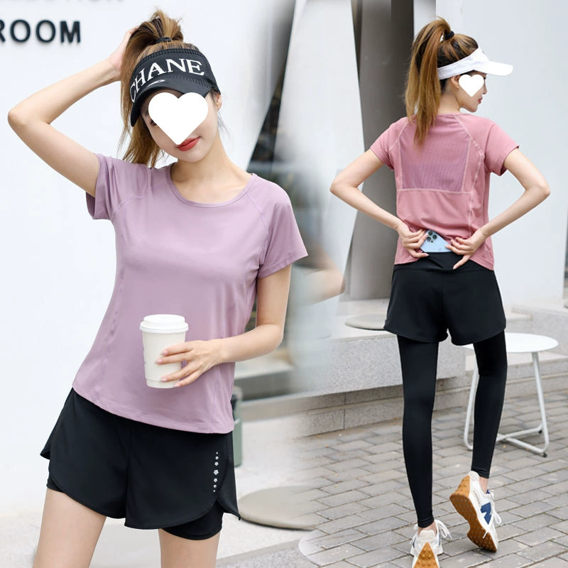 Спортивный костюм для йоги, женские шорты из двух частей с высокой талией, профессиональная беговая быстросохнущая одежда для улицы, утром