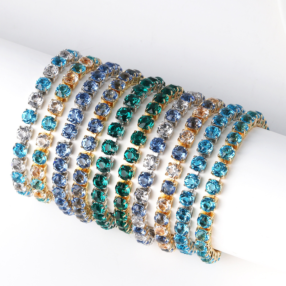 Inlay Design Copper Simple Style Classic Style Inlay Solid Color Bracelets