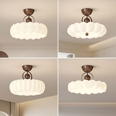 フランス式寝室灯天井灯中古クリーム風子供プリンセスルーム照明器具シンプルな羽毛デザイナーの部屋灯