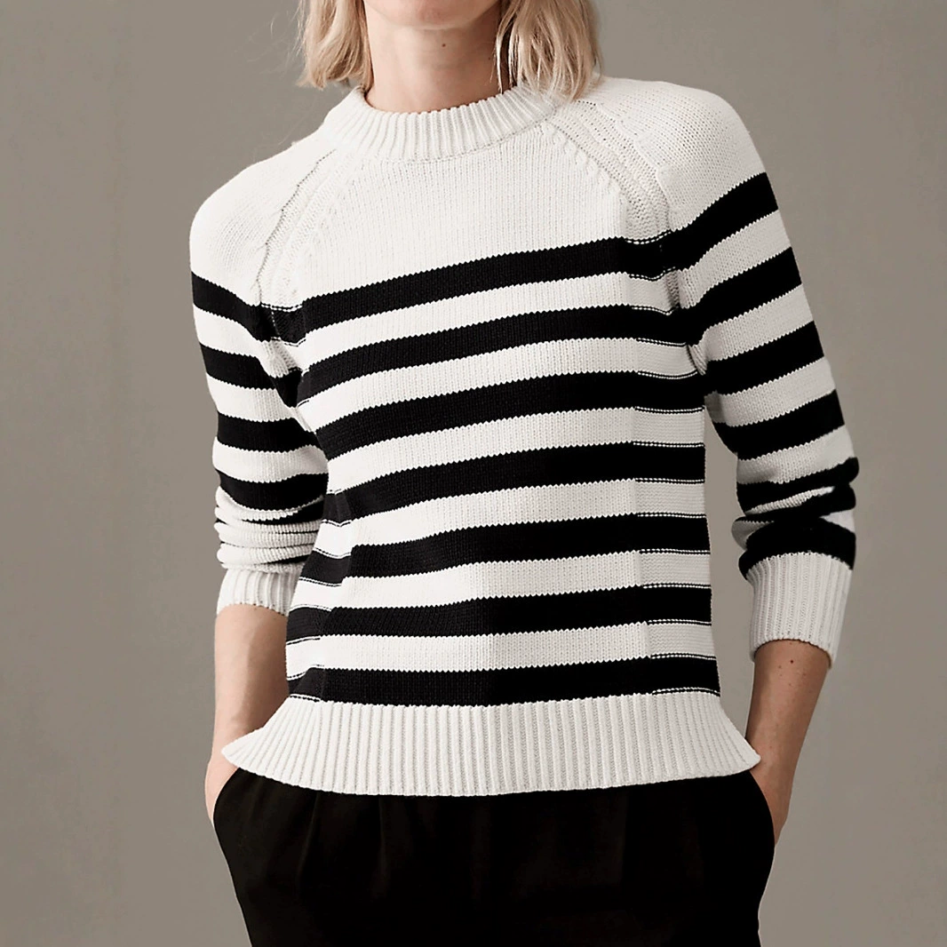 Внешняя торговля Трансграничная Европа и США Amazon Источник Женский свитер с круглым вырезом вязаный свитер с длинными рукавами