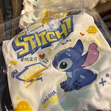 卡通史迪仔印花纯棉短袖t恤女夏季新款宽松情侣装潮流百搭上衣ins