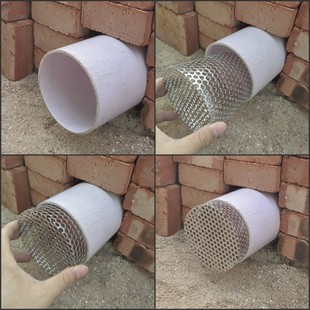 304 stainless steel side row inserted floor drain filter screen balcony roof sewer drainage pipe anti-clogging anti-mouse