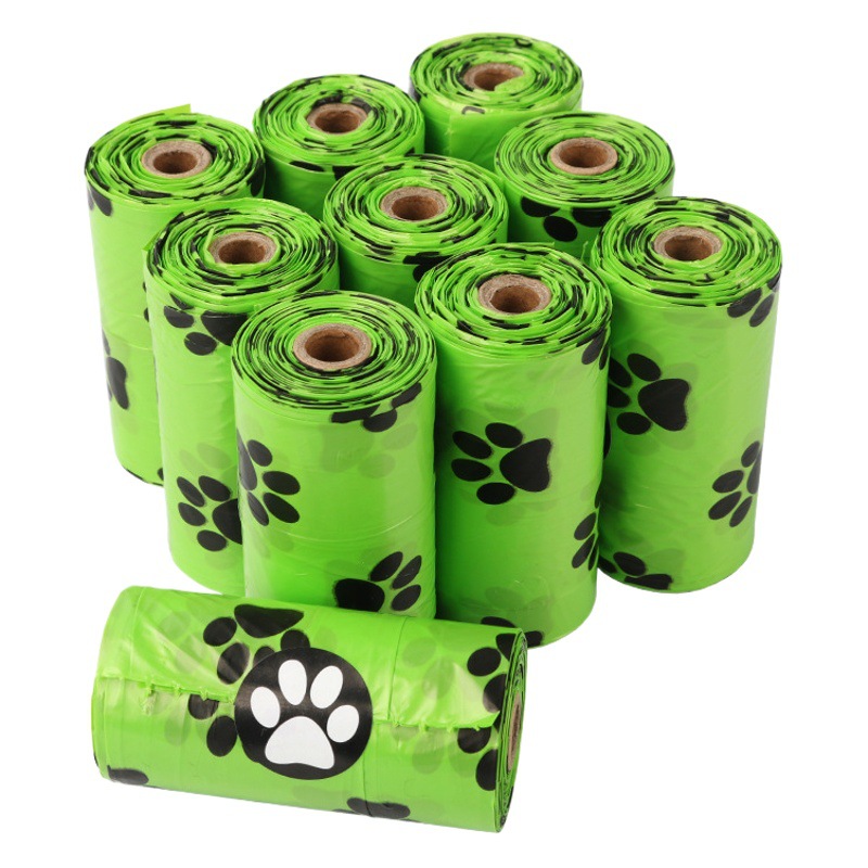Bolsa de basura para mascotas de comercio exterior degradable solo rollo de heces bolsa de mierda bolsa de Amazon perro taburete bolsa de aseo para mascotas