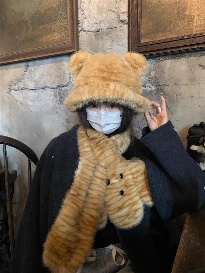 2024 Nuova piccola sciarpa pelosa per donna, autunno e inverno, di alta qualità, caldo collo di tigre, motivo leopardato_voghion.com