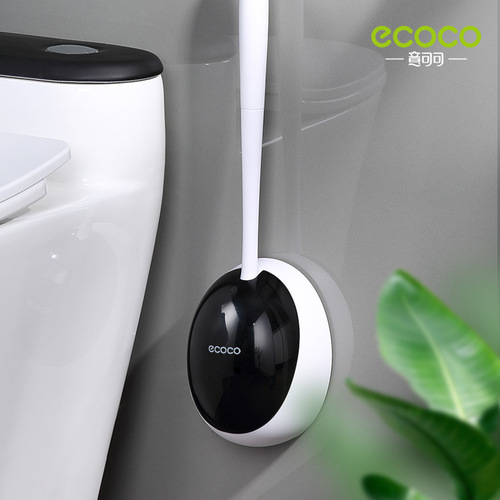 Toilet Brush No Dead Angle Home Wall-Mounted Shelf Creative Bathroom Silicone Washing Squat Toilet Brush Set
