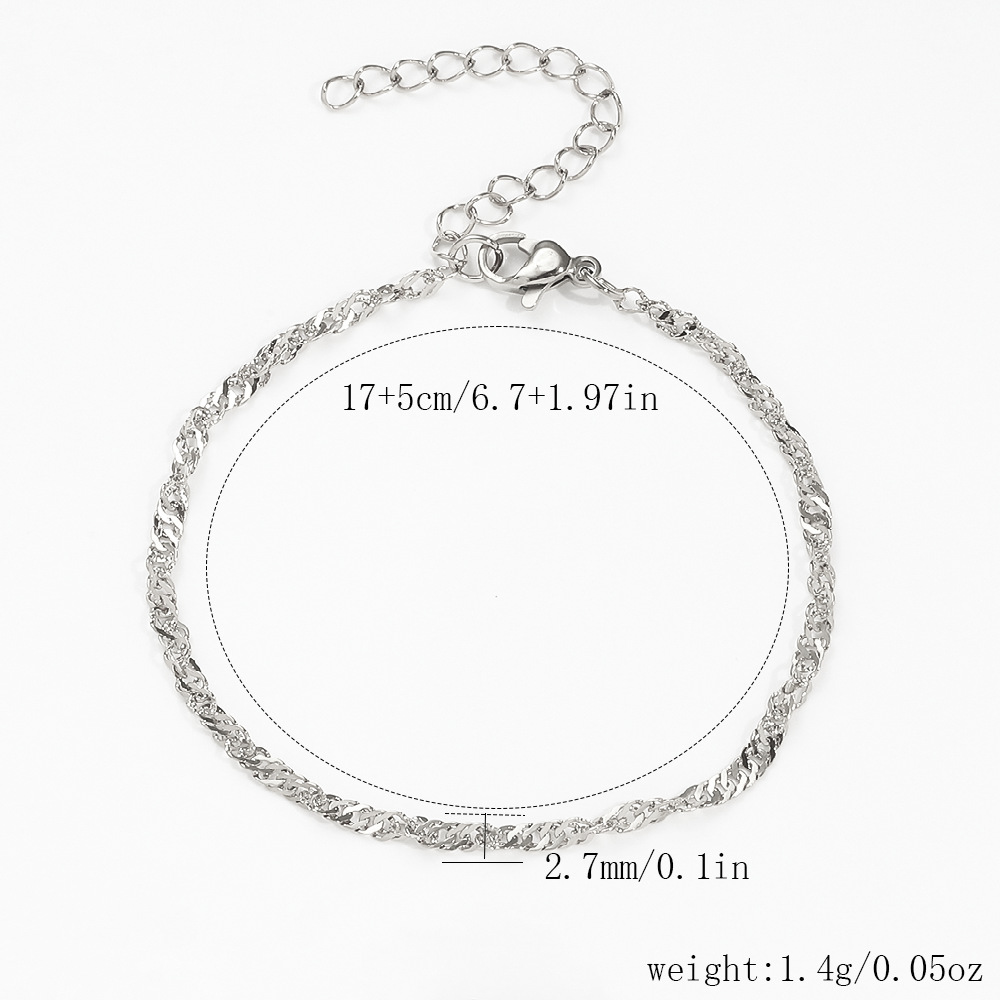 스틸컬러 [2.7워터웨이브체인] 17+5cm