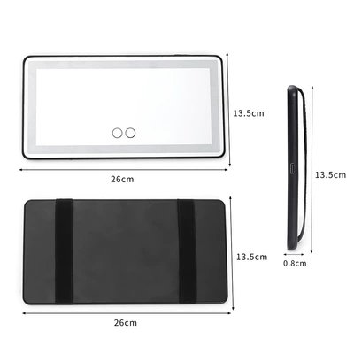 Sun visor rearview mirror – Cross-Border Led Light Three-Color Adjustable Makeup