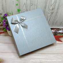 超大号银灰色正方形礼品盒相册相框画册钱包CD生日礼物包装盒精美