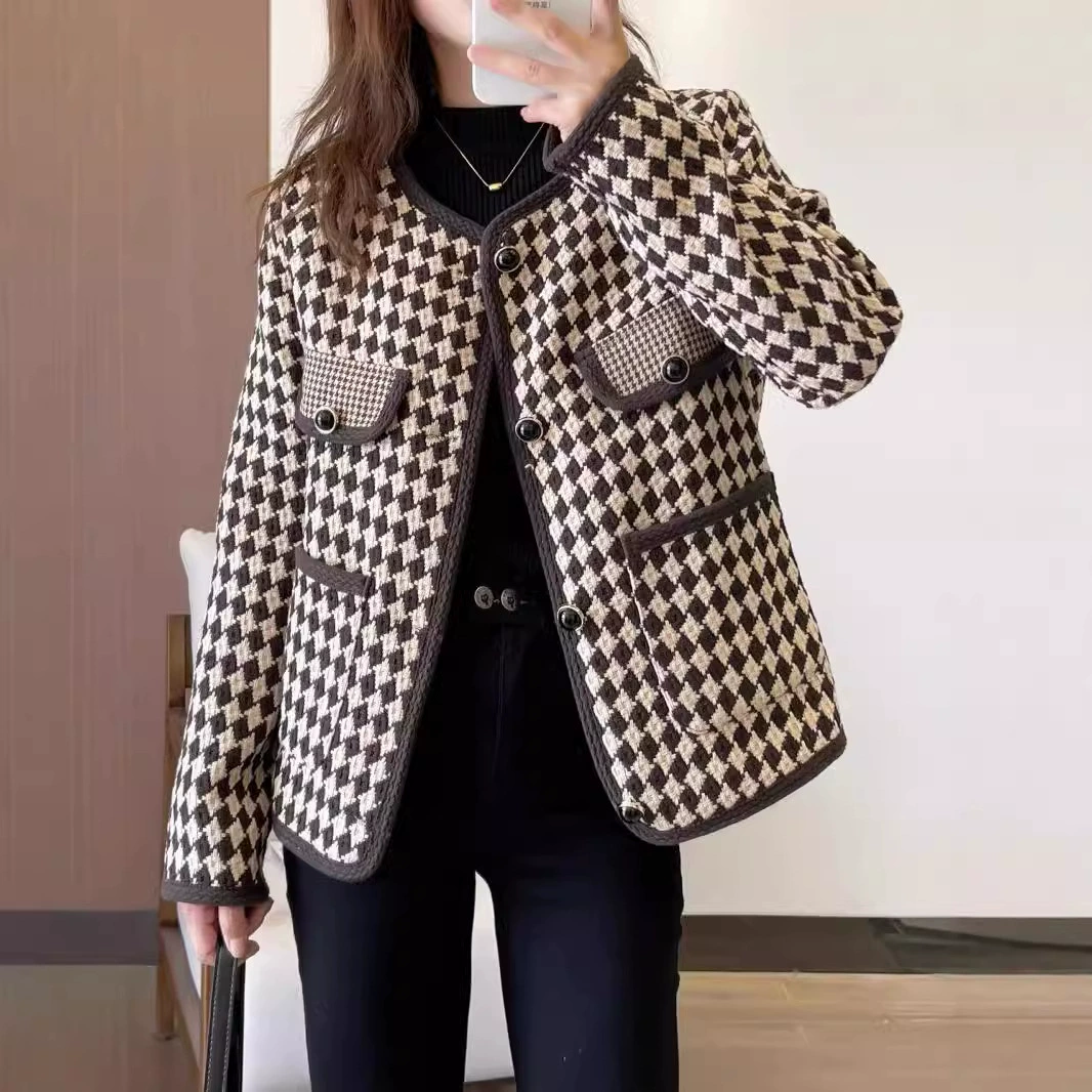 Демисезонная куртка, модный длинный рукав, стиль Chanel, западный стиль