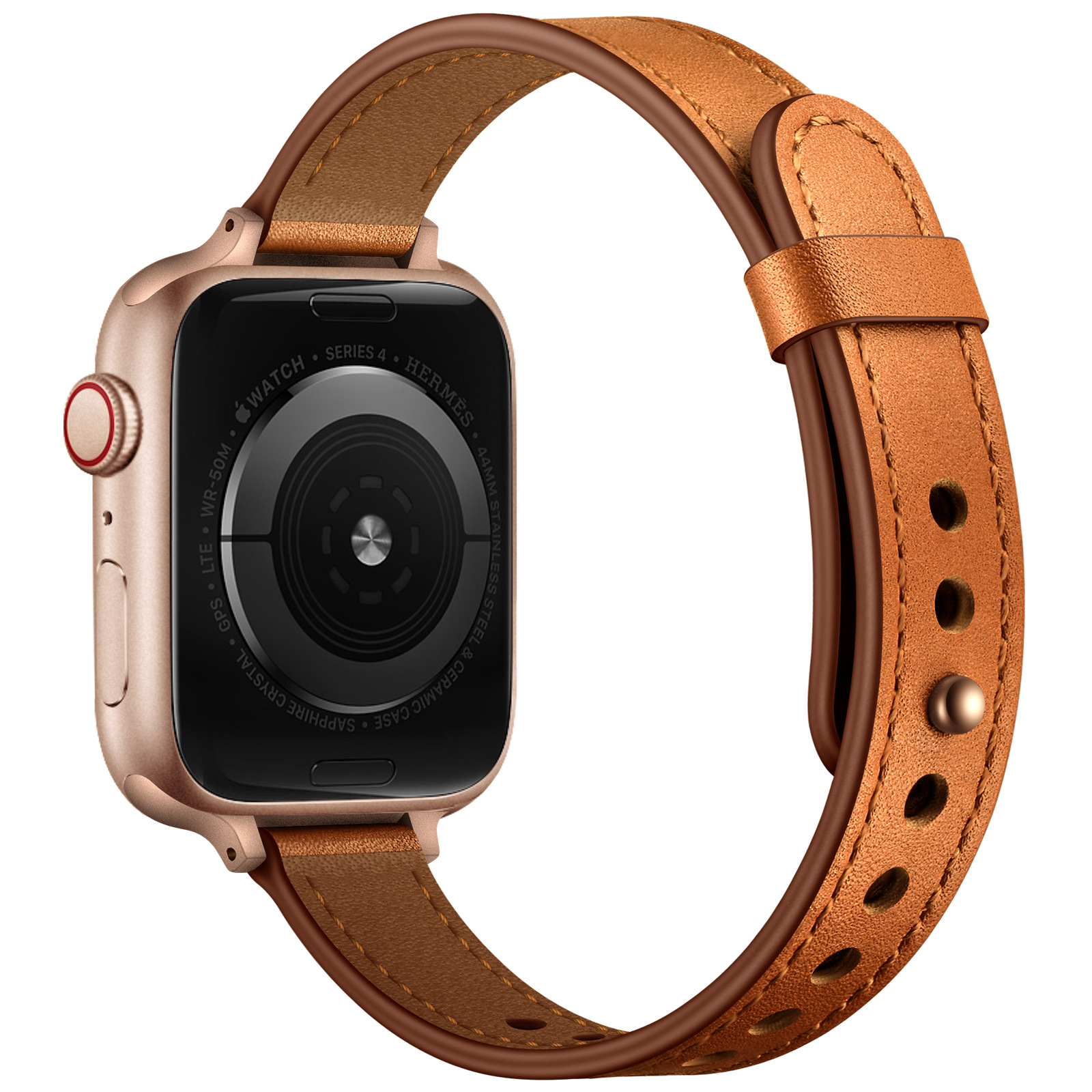 18g Weight Apple watch watchband Classification Genuine leather Material Solid Color Pattern Retro Style Retro Solid Color Apple Watch Watchband 74