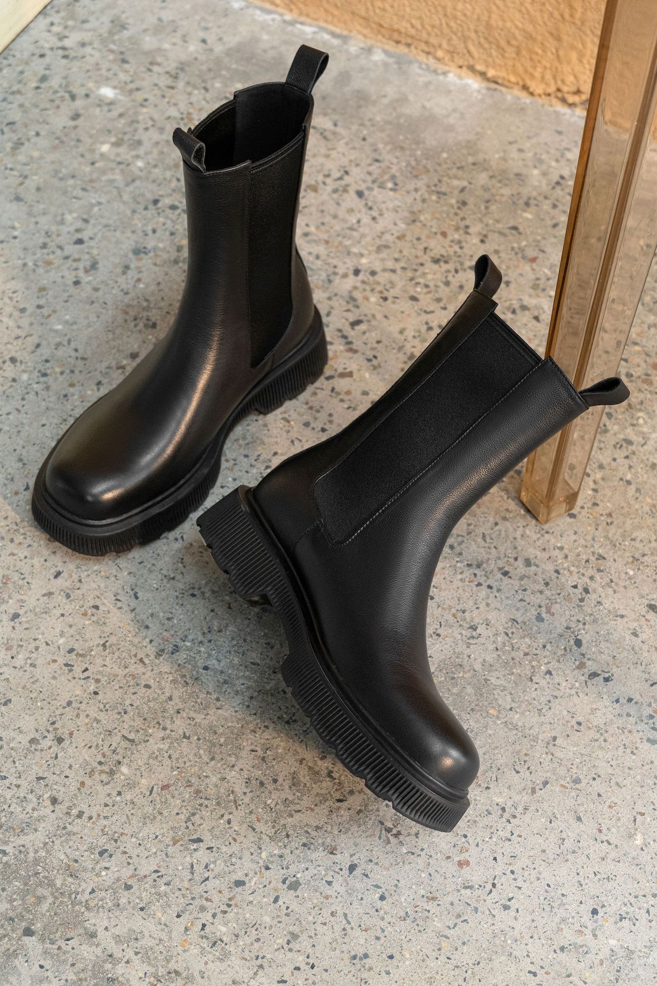 Chiko Concesa Round Toe Block Heels Boots