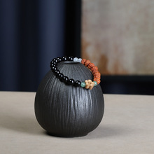 黑檀木手串DIY设计款双拼金刚菩提子单圈手链文玩佛珠男女款饰品