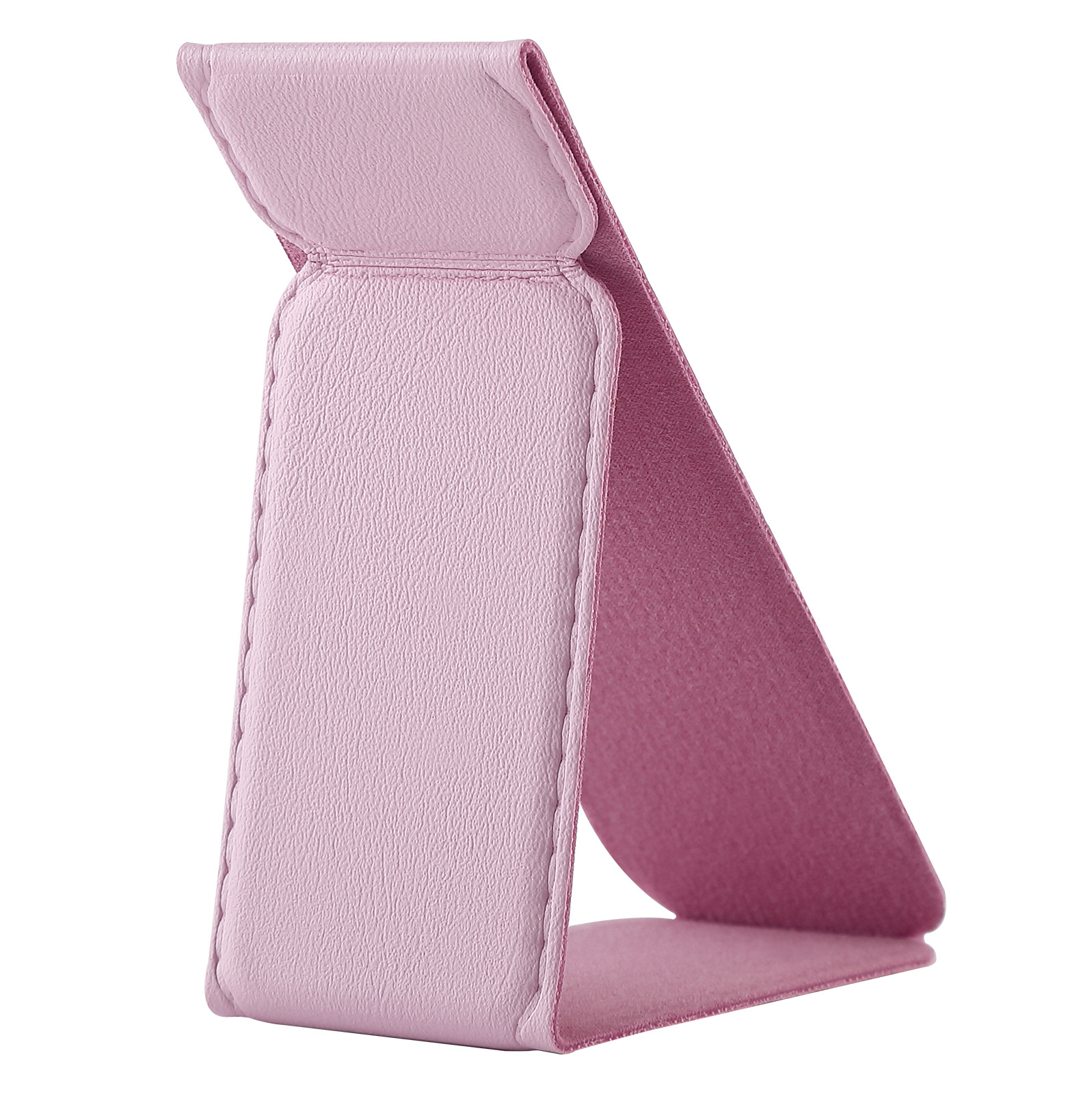 El soporte pequeño de pasta versátil es adecuado para todos los modelos de teléfonos móviles. Soporte de teléfono móvil de cuero PU con patrón de manzana magnético plegable