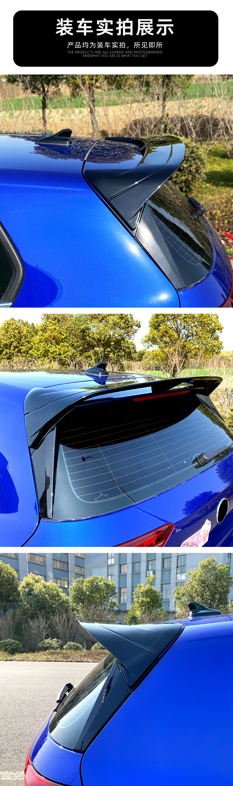 Suitable for Volkswagen Golf 8 Standard Version/Rline 2020+ Rear Wing, Roof Wing, Side Wing, and Spoiler Modification