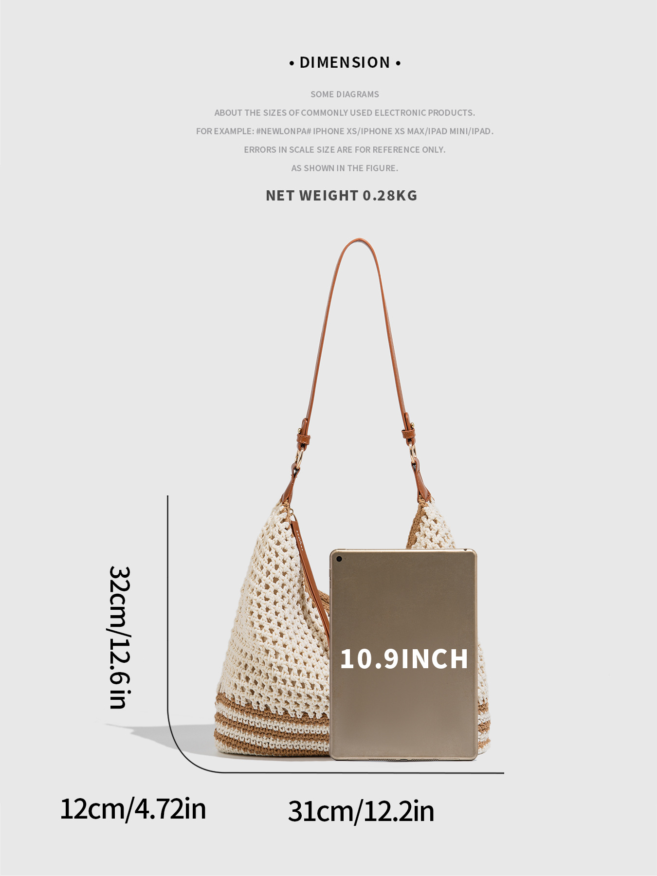 Bolsa de trenzado coreana 2026 verano nueva bolsa de playa de vacaciones de playa de gran capacidad bolsa de hombro