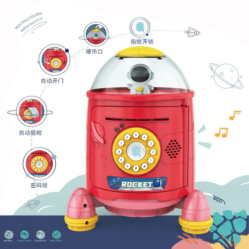 Children's gift toys creative fingerprint bazooka password safe piggy bank automatic piggy bank safe
