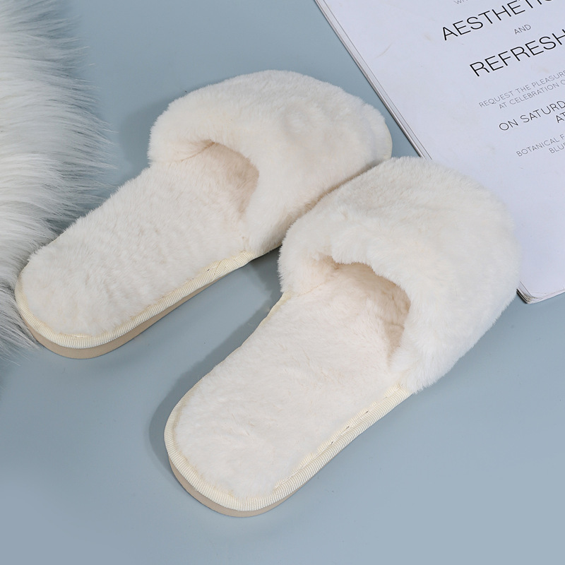 Velvet Plush Open-Toe Closed-Toe Autumn Indoor Lightweight Cushioned Memory Foam Breathable Indoor Shoes House Shoes_voghion.com