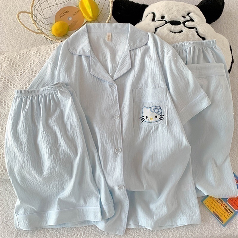Yunduo cotton-j2816 # Kt cat blue three-piece set / M code [recommended 37.5-50kg ]