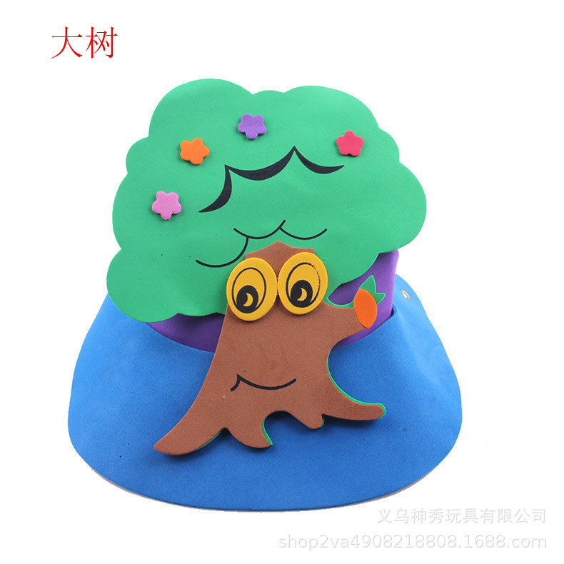 Día del niño Eva sombrero para el sol actividades entre padres e hijos dibujos animados animal tocado doce tocado del zodiaco