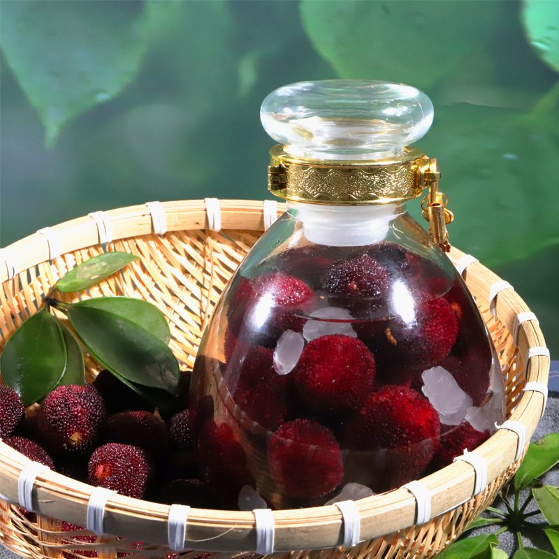 批发青梅酒瓶空瓶泡酒酒瓶自酿无铅玻璃瓶密封瓶玻璃瓶