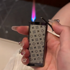 【Dropshipping】Compact Ultra-thin Metal Inflatable Lighter Windproof High-end Retro Personality Internet Celebrity High Appearance