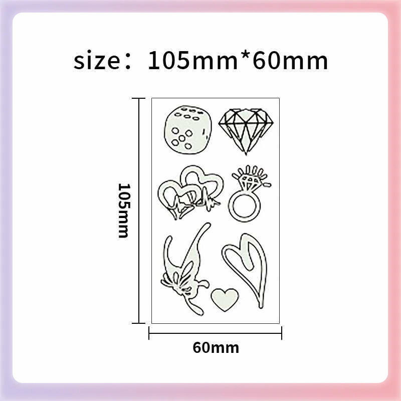 ◇ New Luminous Tattoo Stickers for Nightclubs, Bars, Music Festivals, and Parties; Glowing Musical Notes for a Cool Face Look