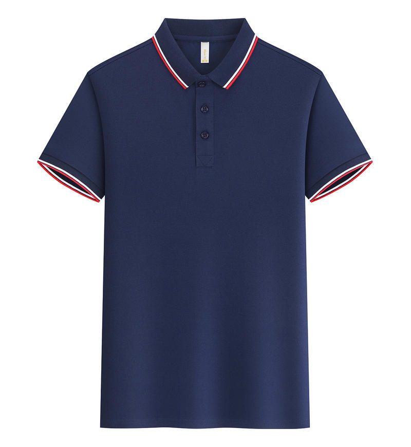 Hielo de oxígeno algodón Asia-Europa código transfronterizo empresa publicidad camisa de trabajo solapa de manga corta polo ropa de trabajo personalizada logotipo impreso