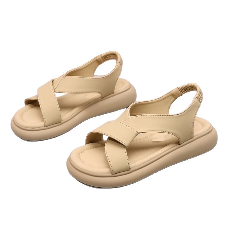 Suave viento cruzado con fondo grueso trapos fríos para mujeres 2026 muffins de verano suave y ligero para salir a la playa sandalias mujeres