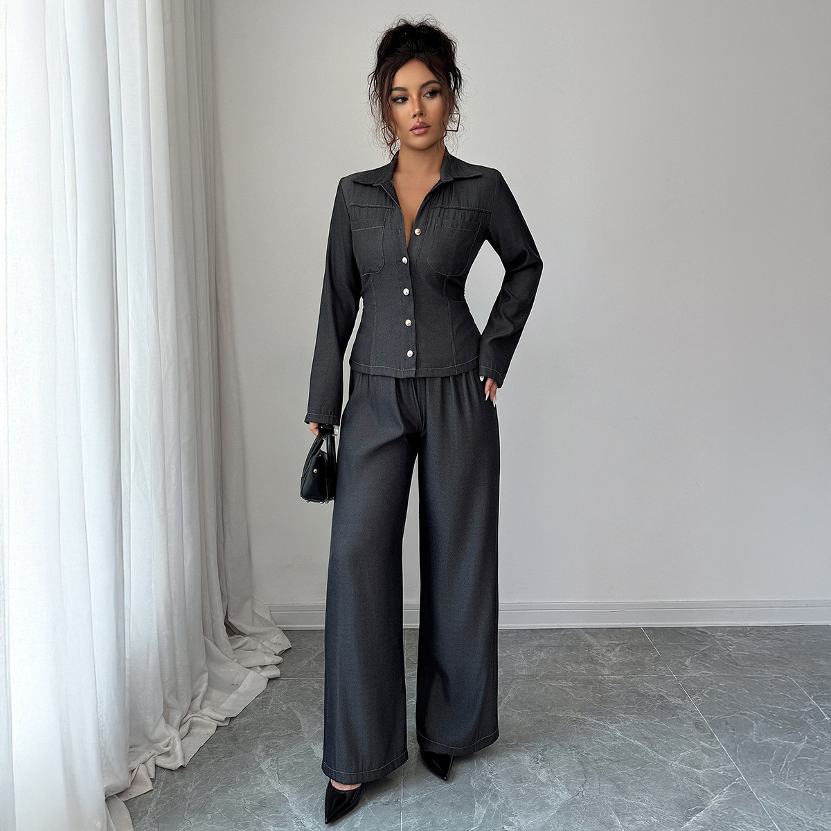 Women's Clothing Slimming Women's Suit Solid Color Elegant Versatile European American Style For Commuting Spring Summer_voghion.com