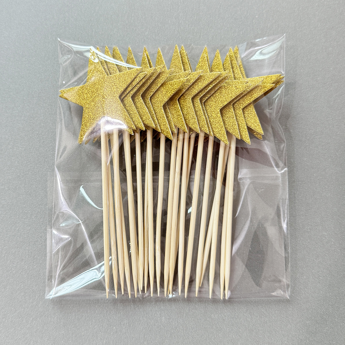 Fabricantes al por mayor decoración creativa de pasteles de fiesta, polvo de brillo, firma de estrella de cinco puntas, etiqueta de decoración de postres, venta caliente transfronteriza