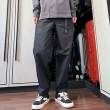 2025春夏薄款紫标简约日系复古宽松休闲裤情侣百搭直筒长裤