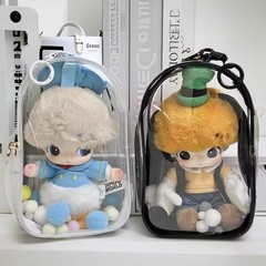 DIMOO盲盒遛娃包泡泡玛特搪胶保护套娃娃15cm收纳挂件展示痛包