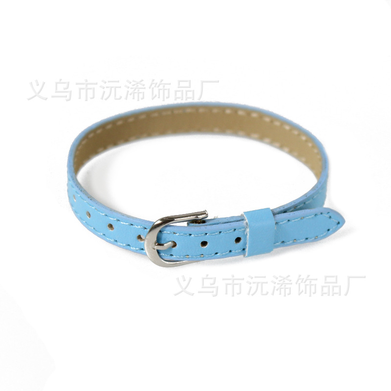 8mm模造革手首バンドpu革手環diy個性的な手帯ブレスレットはアルファベットの油滴アクセサリー部品を着ることができる